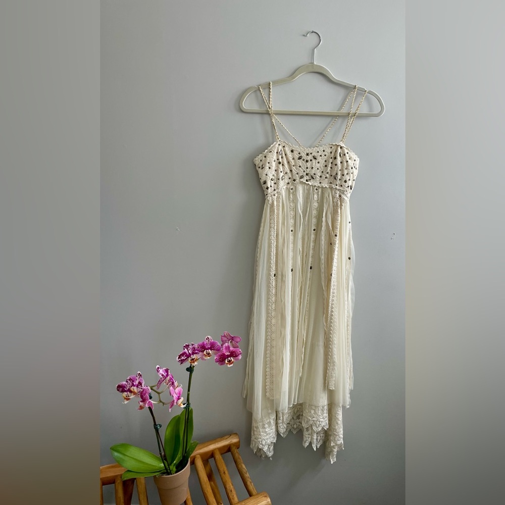 Ethereal maxi dress. Size 2. Full length.  Partially open back. Worn only twice